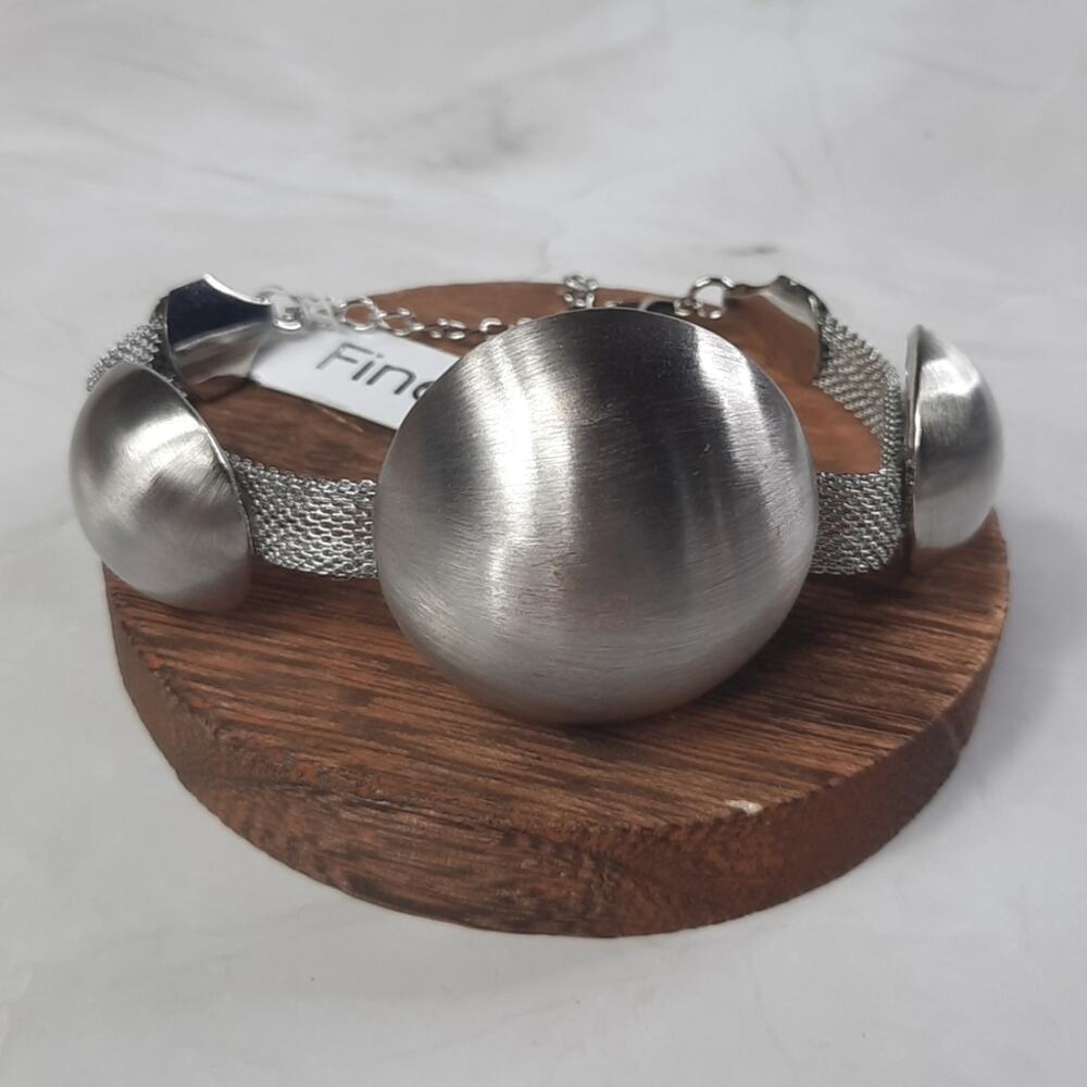 Finesta Silver Hemisphere Bracelet
